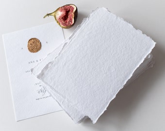 COTTON PAPER COL. - handmade paper, deckle edge, gift card, invitation paper, invitation, drawing paper, invite, envelope cotton paper