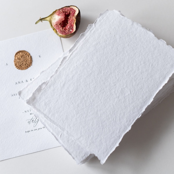 COTTON PAPER COL. - handmade paper, deckle edge, gift card, invitation paper, invitation, drawing paper, invite, envelope cotton paper