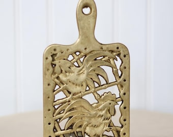 Brass Rooster Trivet