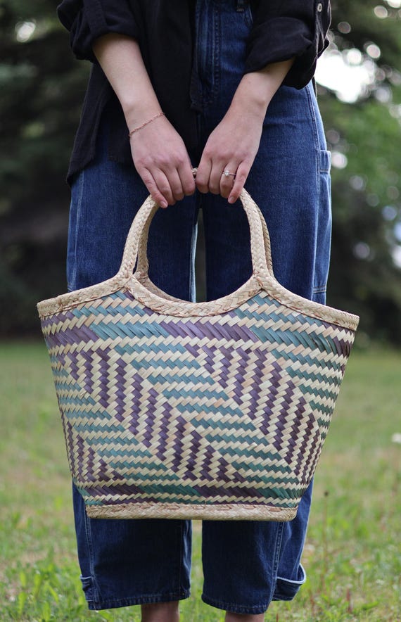 Woven Straw Tote Bag