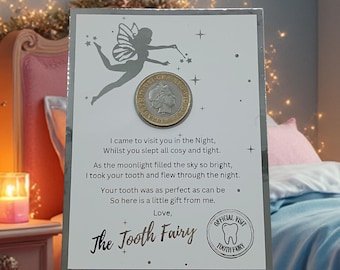 Tooth Fairy coin holder, Tooth Fairy Gift, Tooth Fairy poem, Tooth Fairy thank you, Tooth Fairy letter, Tooth Fairy money gift