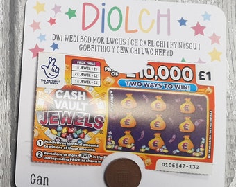 Diolch athro, Diolch athrawes, Welsh Teacher scratch card holder, Welsh Teacher gift, end of term gift, Teaching assistant, Diolch