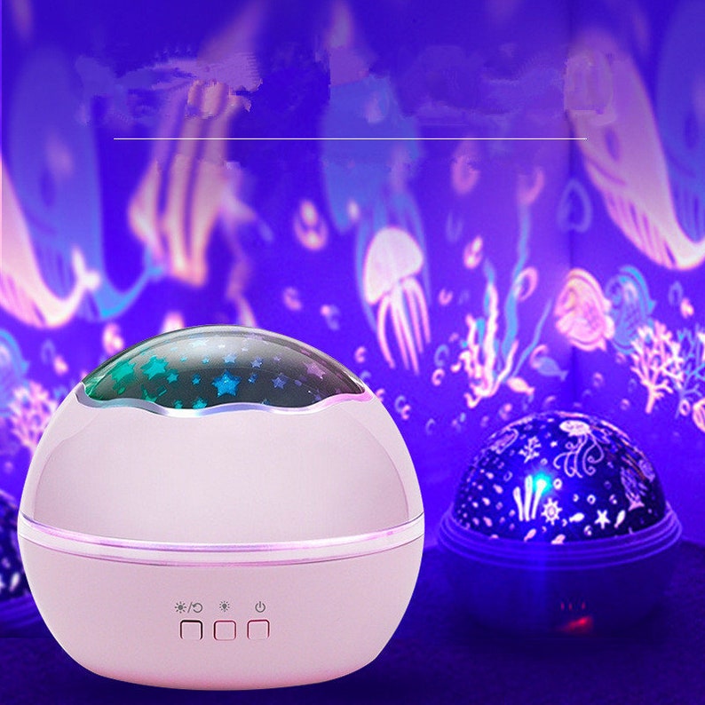 Decoralights Decke Nachtlicht 360 rotierende bunte Nachtlampe | Etsy