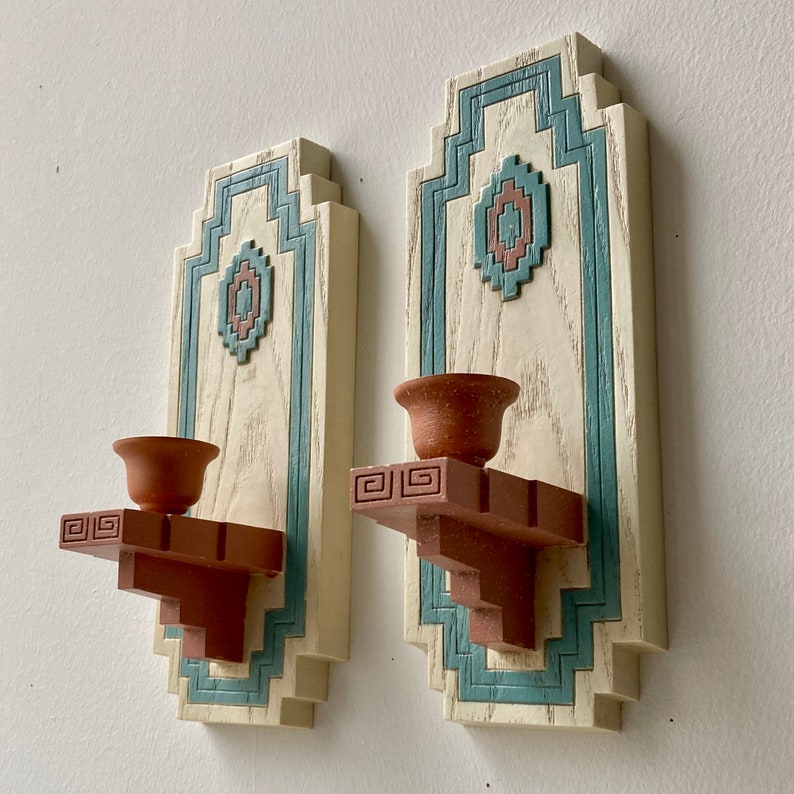 Vintage Pair Of Southwestern Wall Sconces Two Plastic Candle Sconce Southwest Style Burwood Products 1990s Retro Geotv Home Décor Living - Southwest Candle Wall Sconces Vintage Pair Of Southwestern Wall Sconces Two Plastic Candle Sconce Southwest Style Burwood Products 1990s Retro Geotv Home Décor Living - Southwest Candle Wall Sconces
