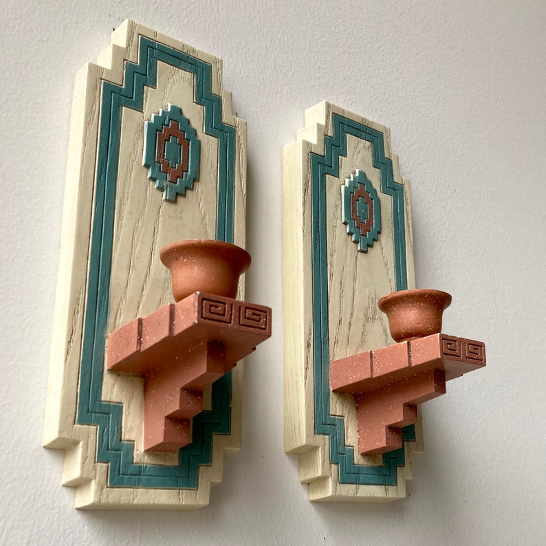 Vintage Pair Of Southwestern Wall Sconces Two Plastic Candle Sconce Southwest Style Burwood Products 1990s Retro Geotv Home Décor Living - Southwest Candle Wall Sconces Vintage Pair Of Southwestern Wall Sconces Two Plastic Candle Sconce Southwest Style Burwood Products 1990s Retro Geotv Home Décor Living - Southwest Candle Wall Sconces
