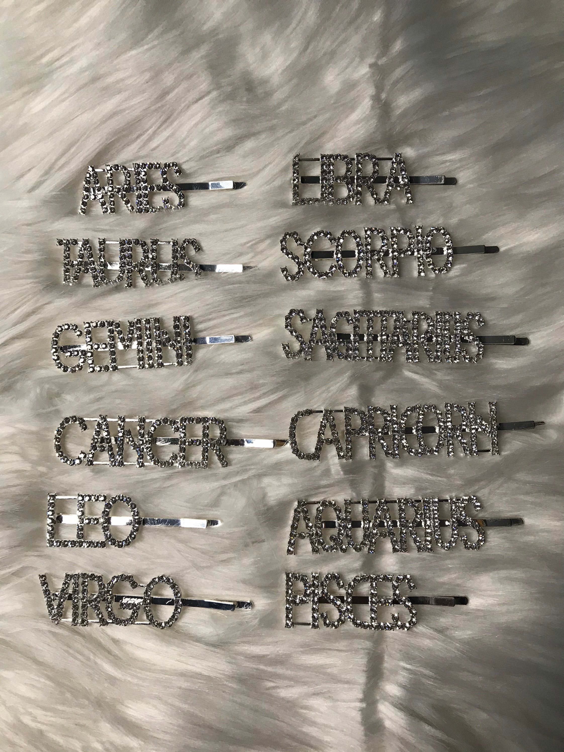 Rhinestone Hair Pins Zodiac Hair Pins Astrology Hair Pins Hair Clips