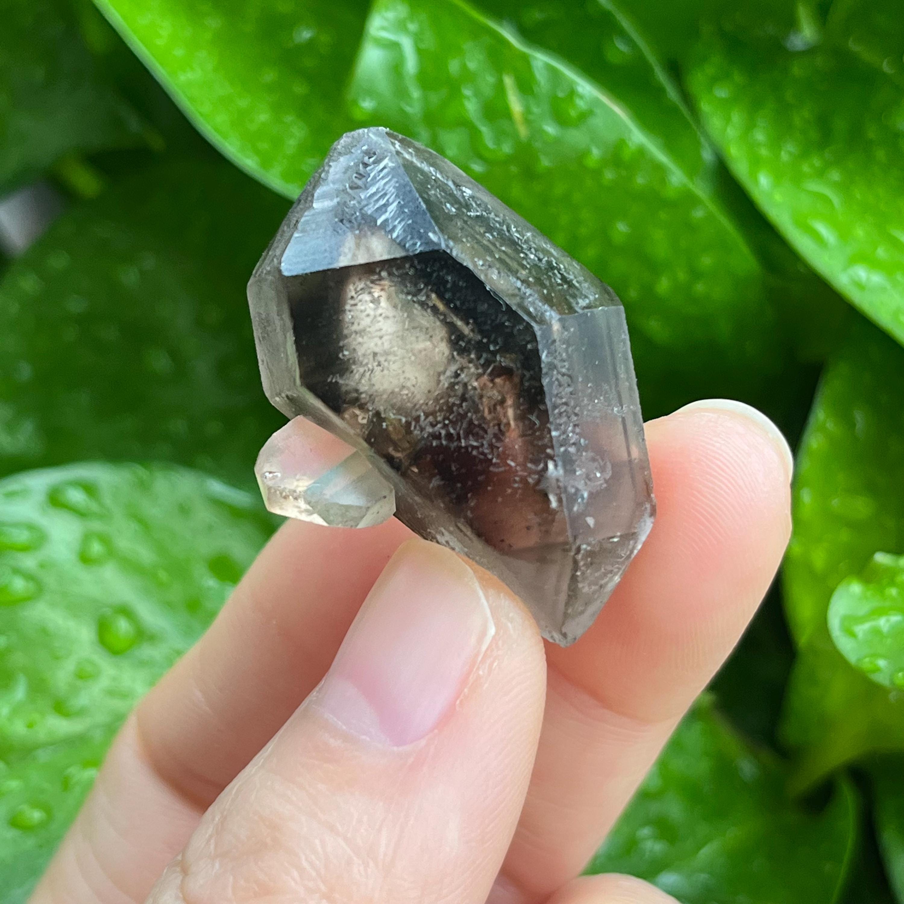 天然スモーキングハーキマーダイヤモンド ダブルターミネーション