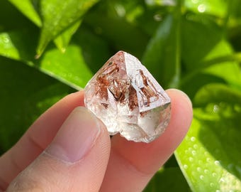 天然レッドマッドスケルタルクォーツエレスチャルクォーツクリスタル