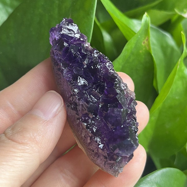 Améthyste violette naturelle naturelle, géode druze, cristal de bricolage, pierre de guérison, pierre précieuse, guérison Reiki # 24032808