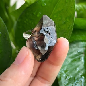 Natural Smoking Herkimer Diamond Double Terminated Point For Jewelry Making Reiki Healing #26100108
