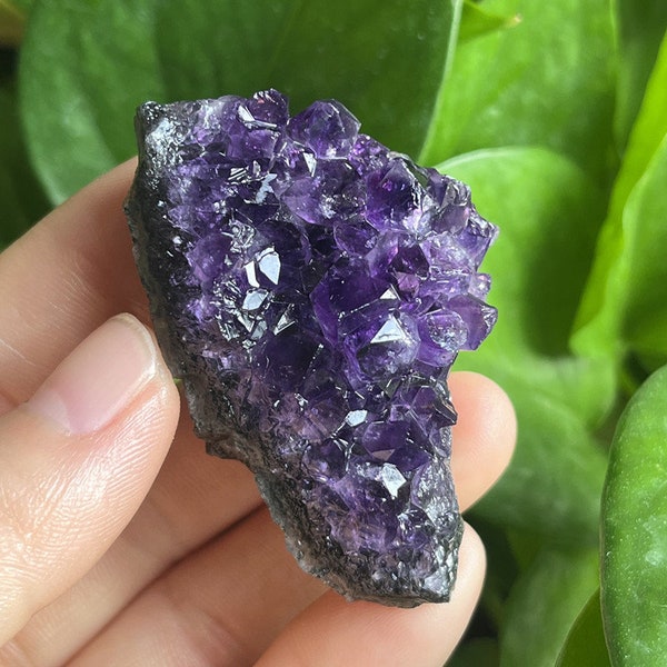 Améthyste violette naturelle naturelle, géode druze, cristal de bricolage, pierre de guérison, pierre précieuse, guérison Reiki # 24032904