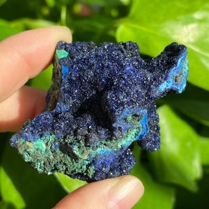 Roher natürlicher Azurit Malachit Geode Kristall Mineral Stein Wohnkultur # 24112802