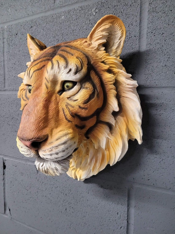 Tiger Head Wall Art Lion Head Wall Decoration Wall Bust Wall Etsy