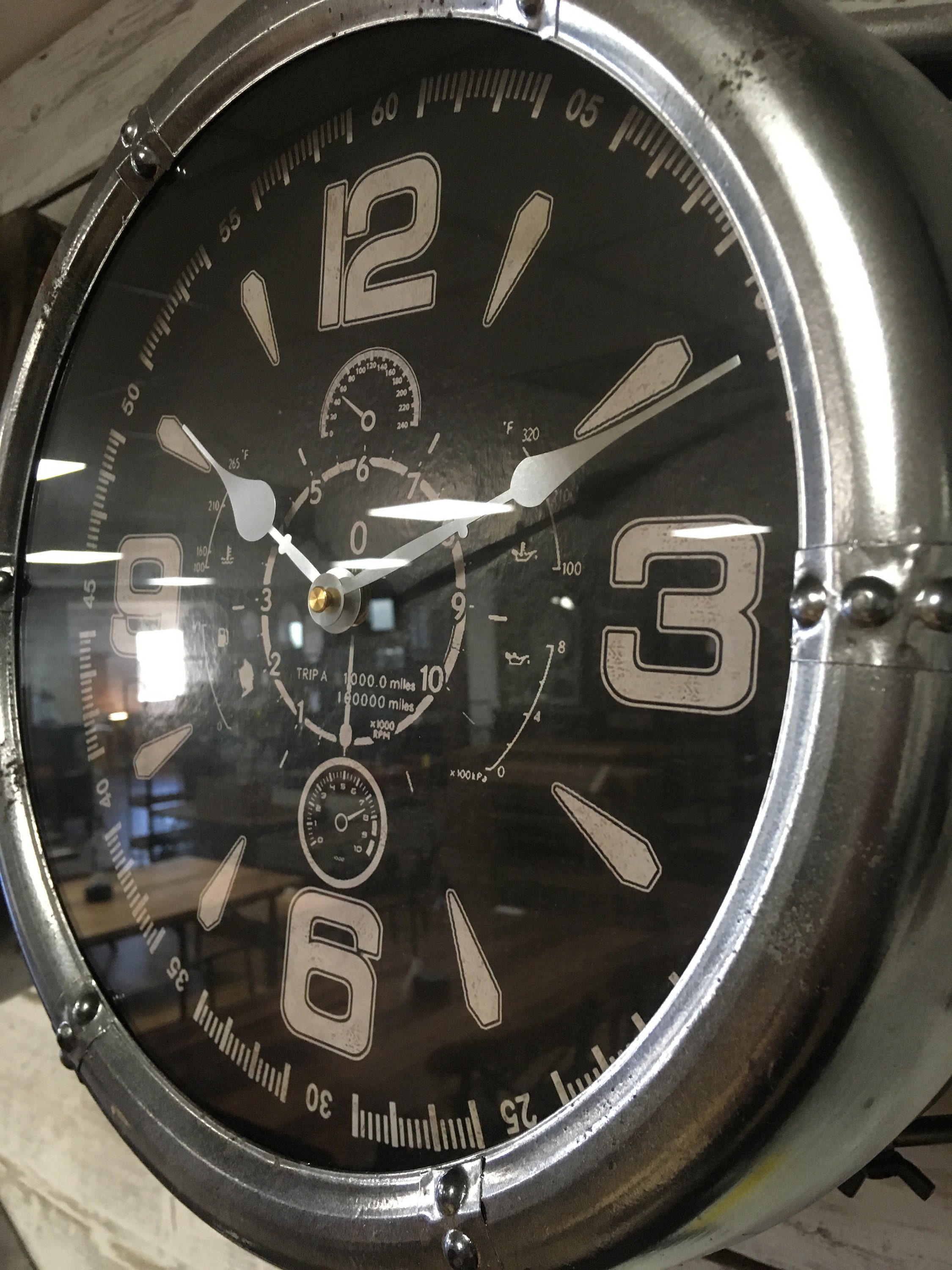 XL Chrome Aeroplane Wall Clock Aviation Clock Wall Art Etsy