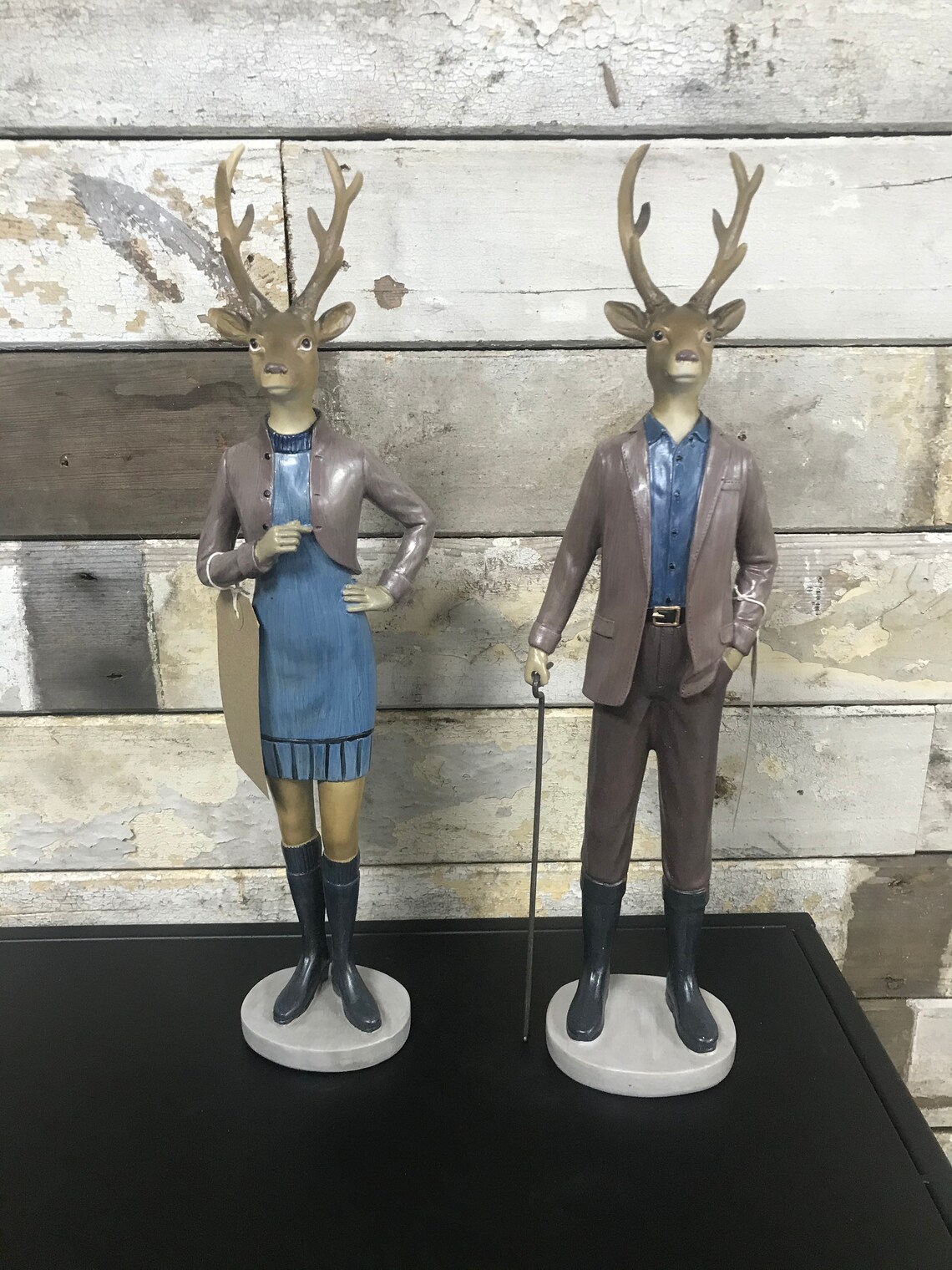 Gentlemen Stag Statue Stag Home Decor Stag Ornament Etsy UK