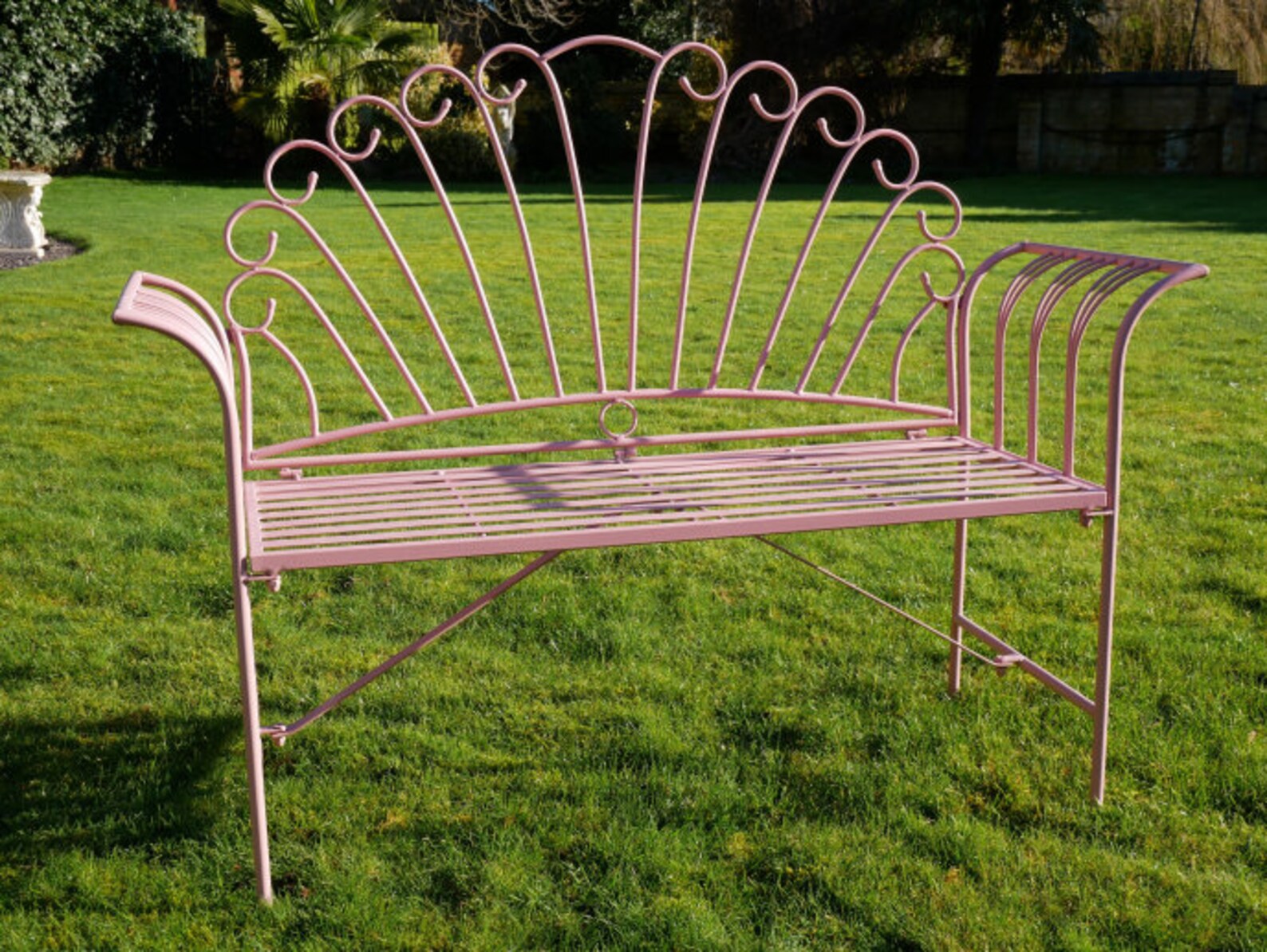 Pink Garden Bench Patio Furniture Seat Seating Chair Outdoor Etsy