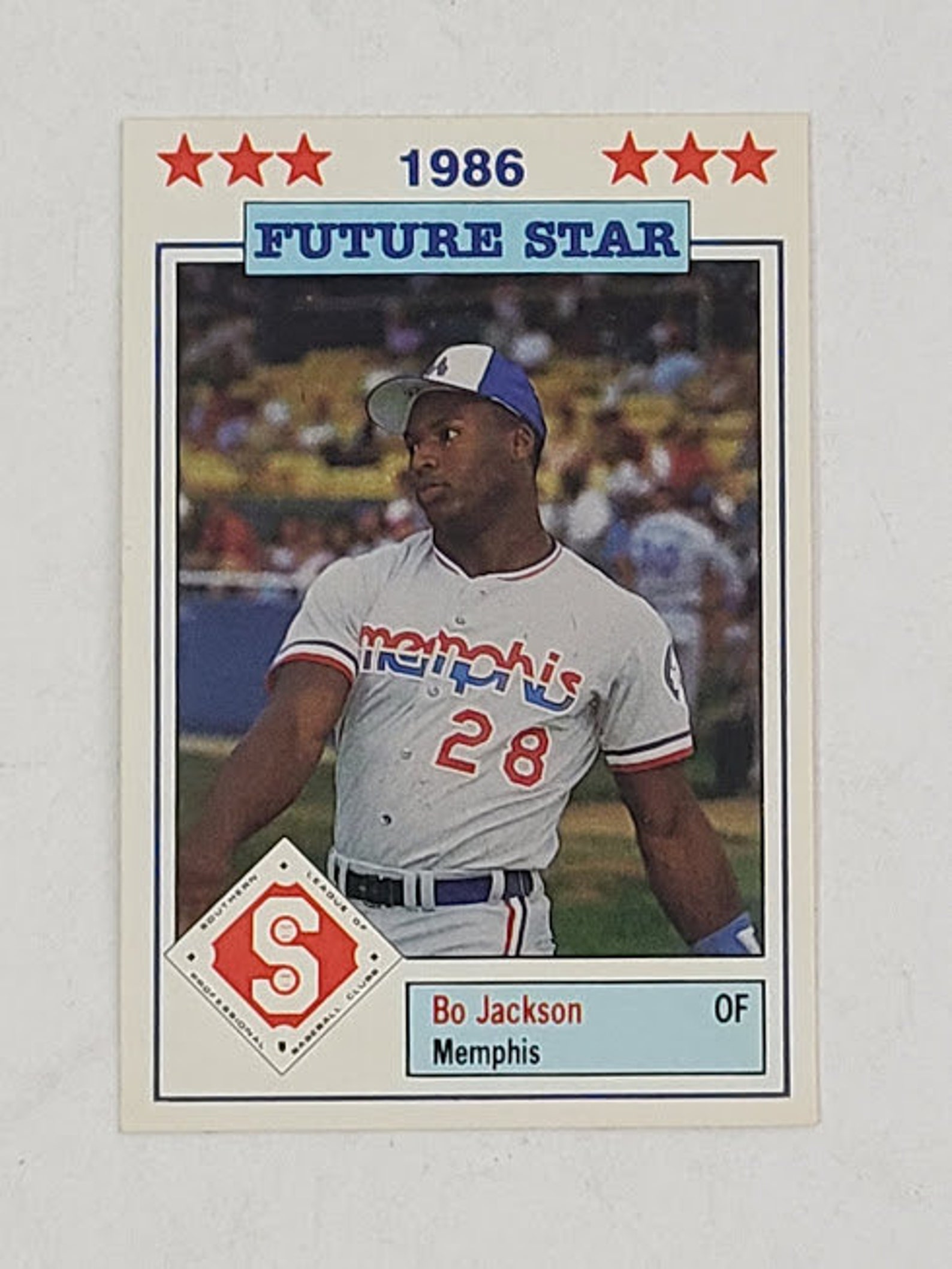 Vintage 1986 BO JACKSON Rookie Card 13 RC Future Star Southern League