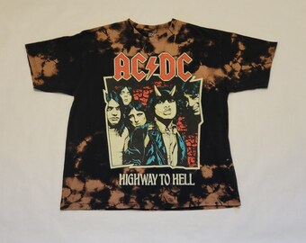 Ac Dc Tie Dye Shirt - Etsy