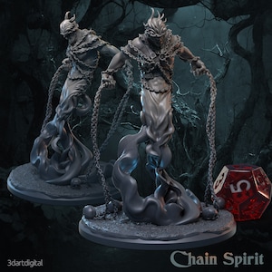 Espíritu encadenado, gran fantasma - Escala de 32 mm - Miniatura sin pintar