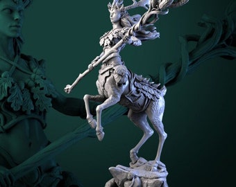 Centaur Druid, Doe Ingrid - Unpainted Miniature