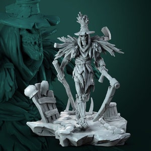 Scarecrow Gary, Halloween Monster - 32mm Scale - Unpainted Miniature