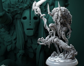 Druida sin rostro Chmerih - Escala 32 mm, 75 mm - Miniatura sin pintar