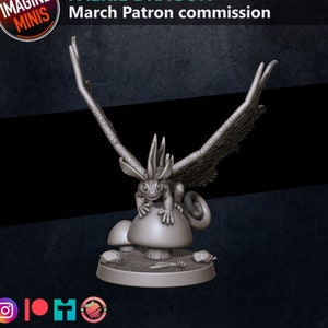 Faerie Dragon, Small Fey Dragon - 32mm Scale - Unpainted Miniature for DnD, Pathfinder, Tabletop RPGs - Imagine Minis