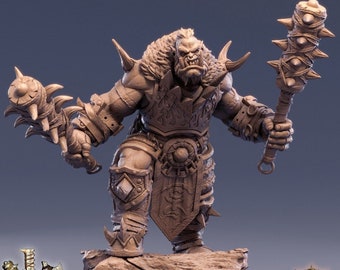Ork Barbar Shaaka Widder - 32 mm Größe - Unbemalt