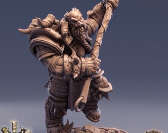 Ork-Barbar, Frogrik der Trenner - 32mm-Skala - Unbemalte Miniatur
