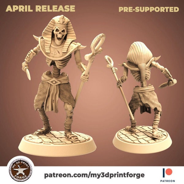 Pharoah Skeleton - Unpainted Miniature