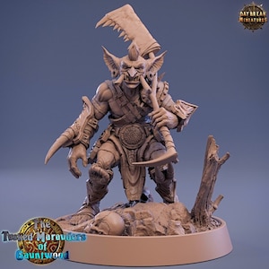 Ugnar Geesho - Goblin Barbarian with Greatsword
