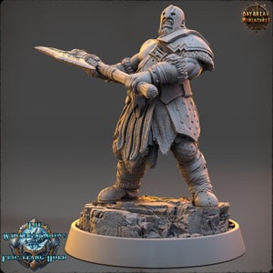 Torsten Ironhelm, guerrero humano - Sombras invernales del Fuerte Colmillo Helado - Miniatura sin pintar