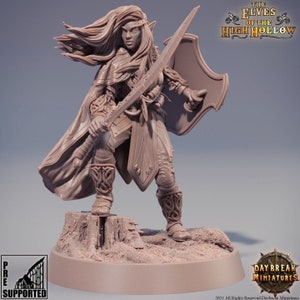 Merlo Kataa - Elf Fighter - Unpainted Miniature