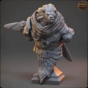 King Ghostfang - Lionfolk Bust - Unpainted Miniature Bust