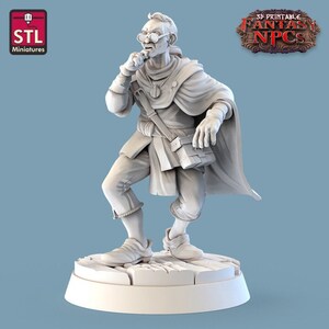 Male Customer, Male Shop Patron - Unpainted Miniature
