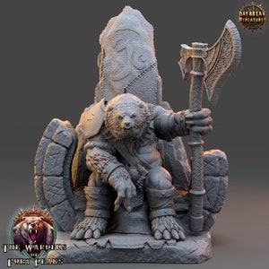 Kurtz Overwarden - The Wardens of Fury Peaks - 32mm Scale - Unpainted Miniature for DnD, Pathfinder, Tabletop RPGs - Daybreak Miniatures