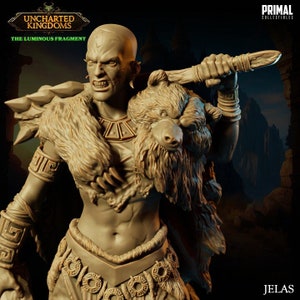 Jelas - Stone Giant - Uncharted Kingdoms - 28mm, 32mm Scale - Unpainted Miniature for DnD, Pathfinder, Tabletop RPGs - Primal