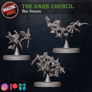 Bat Swarm - 32mm Scale - Unpainted Miniature