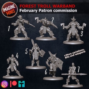 Forest Troll Tribe - Unpainted Miniature