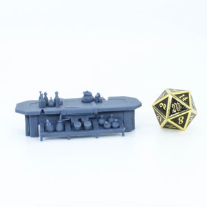 Potion Vendor Table - 32mm Scale - Unpainted Miniature for DnD, Pathfinder, Tabletop RPGs, and Dioramas - STL Miniatures