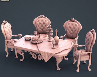Banquet Table - Unpainted Miniature