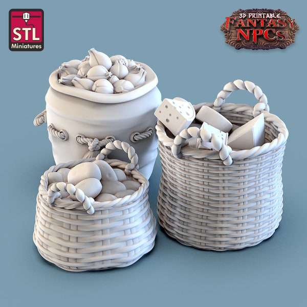 Food Baskets - Unpainted Miniature