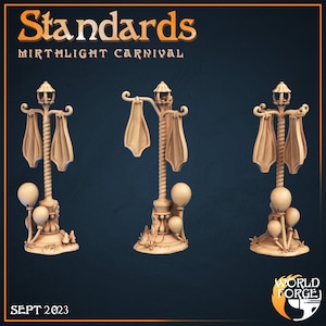 Standards - Carnival Flags - Mirthlight Carnival Collection - Unpainted Miniature