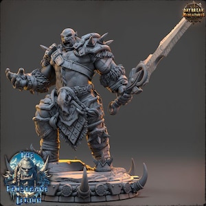 Orc Fighter, Hrothvar the Silent, Frostbane Legion Frost Orcs - Unpainted Miniature