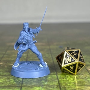 Fox Sanchez - Human Adventurer - 32mm Scale - Unpainted Miniature for DnD, Pathfinder, Tabletop RPGs - STL Miniatures