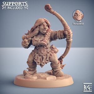 Dwarven Mountaineers of Skutagaard - Pose F - 32mm Scale - Unpainted Miniature for DnD, Pathfinder, Tabletop RPGs - Artisan Guild