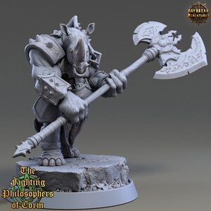 Theon Foulcurse - Rhinofolk - 32mm Scale - Unpainted Miniature