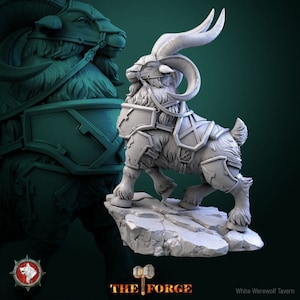 Cabra enana acorazada - Miniatura sin pintar