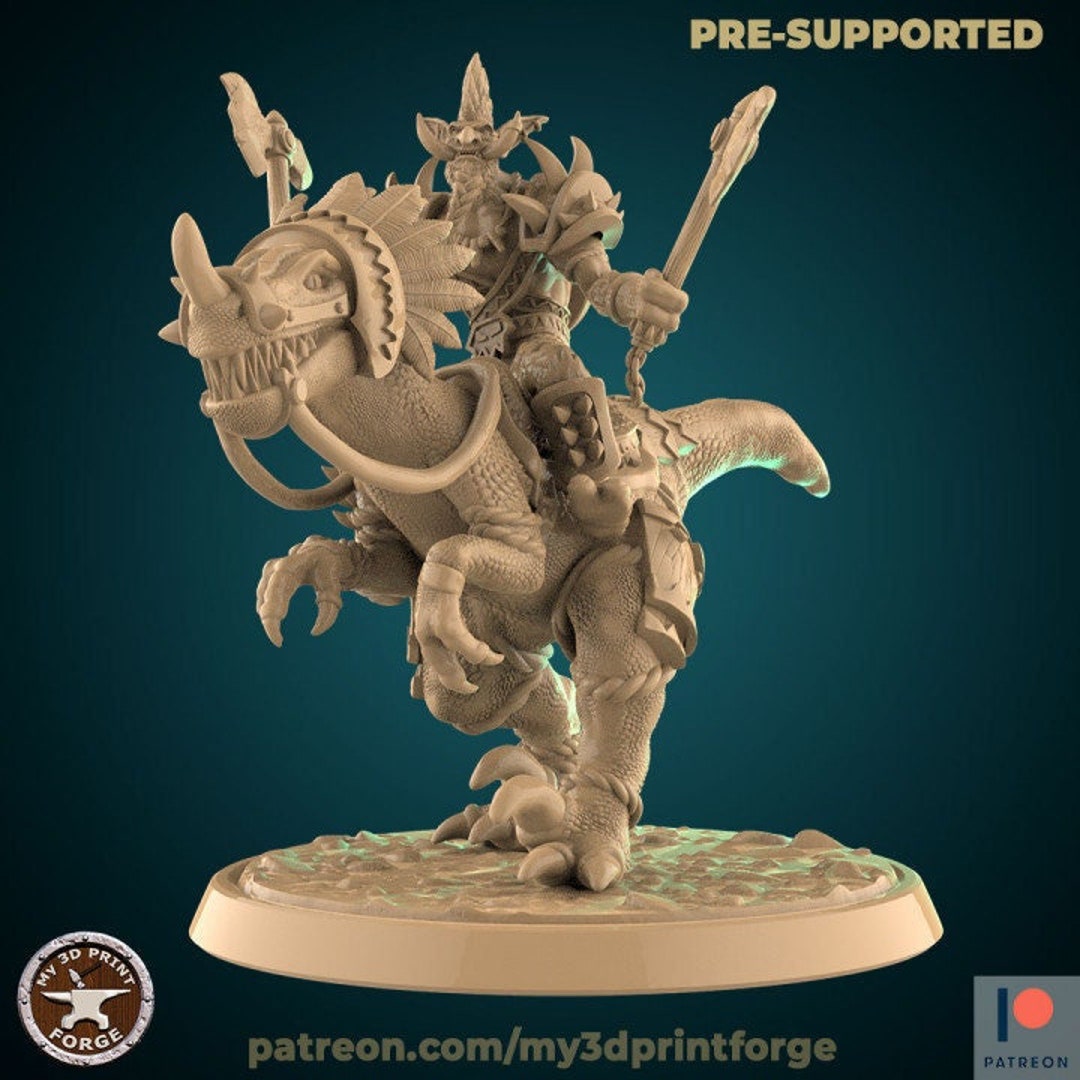 Troll Raptor Rider Unpainted Miniature - Etsy