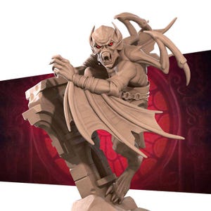 Vampire Monster - 32mm, 35mm Scale - Unpainted Miniature for DnD, Pathfinder, Tabletop RPGs - Bite the Bullet